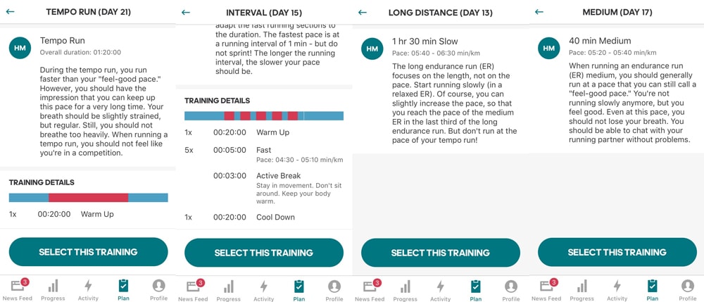 Тренировки для подготовки к полумарафону в беговой программе Adidas Running
