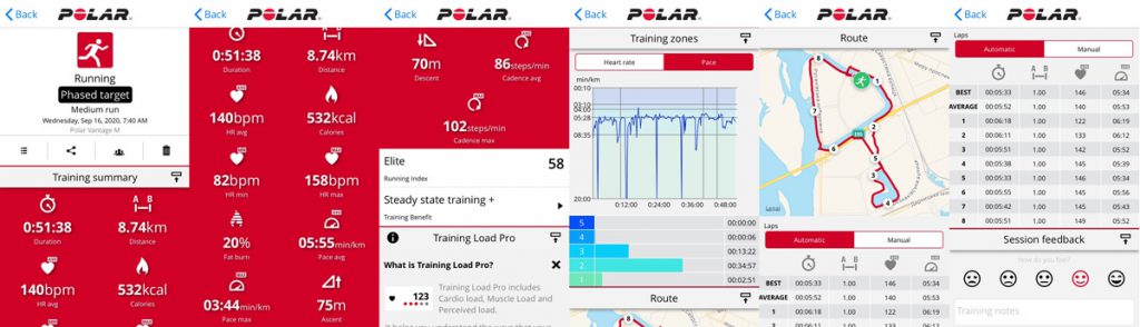 Анализ тренировки в приложении Polar Flow